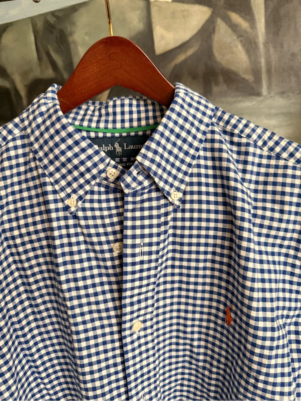 Polo Ralph Lauren Men's Blue Gingham Button-Down Shirt